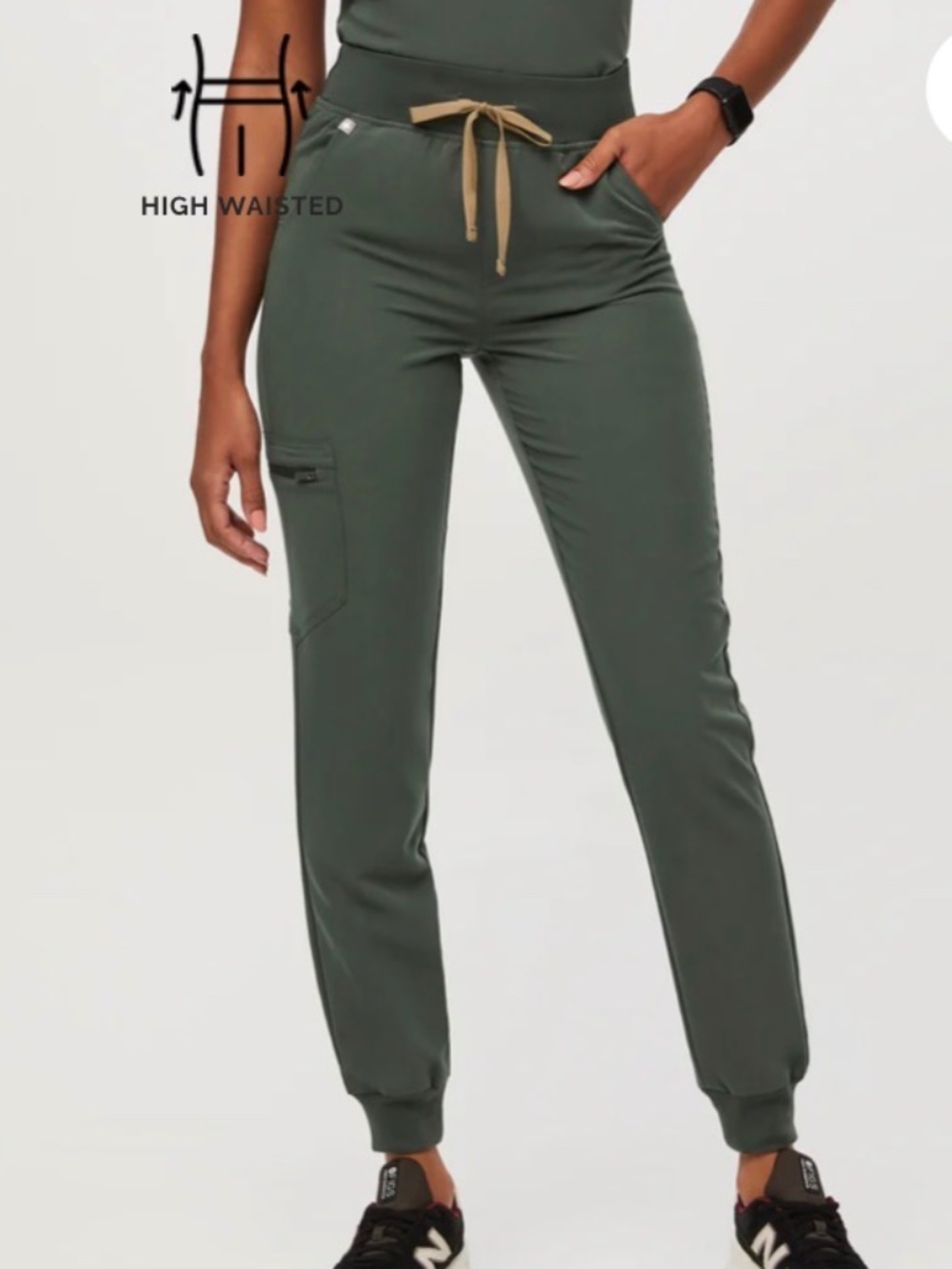 EUC HIGH WAISTED ZAMORA MOSS MEDIUM PETITE